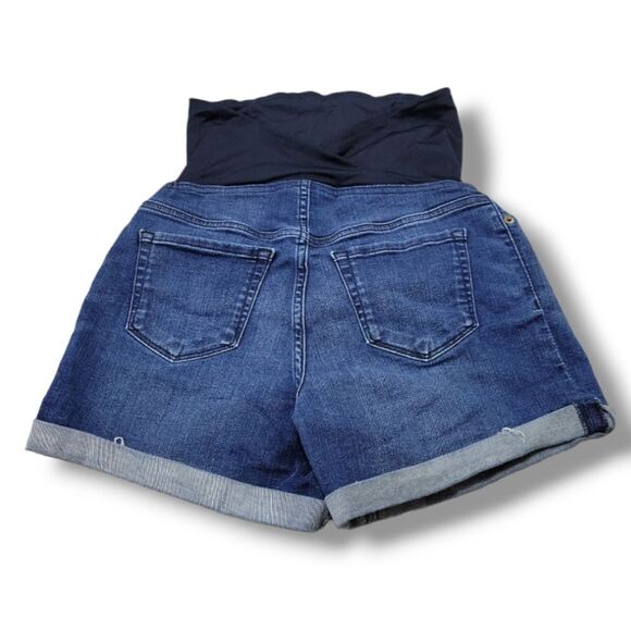 Isabel Maternity By Ingrid & Isabel Midi Short Size 2 W27" x L4.5" Denim Shorts - Picture 3 of 5